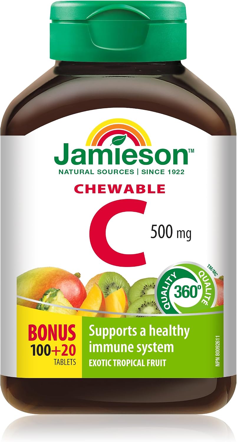 Jamieson Chewable Vitamin C 500 mg Tropical Fruit - görsel 1