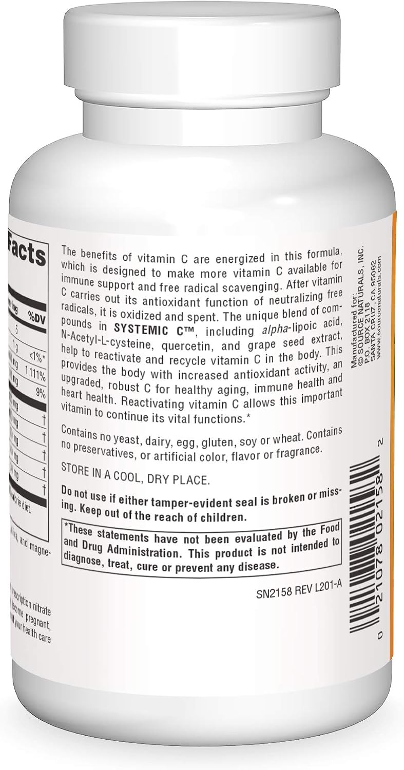 Source Naturals Systemic C, 500mg - 120 Capsules - görsel 2