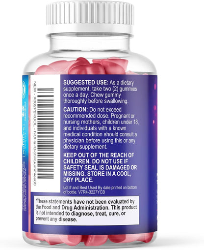 Nature's Choice Hair Support Gummies - 5000mcg Biotin with Vitamins E & C, Berry Flavour