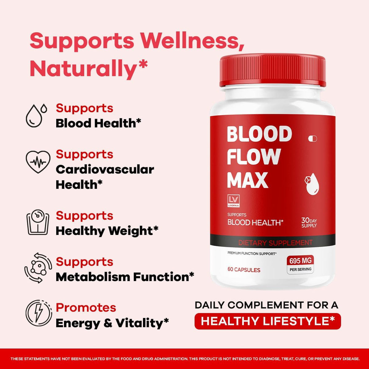 LIVORKA Blood Flow Max Capsules – Blood Support Supplement (60 Capsules) - görsel 3