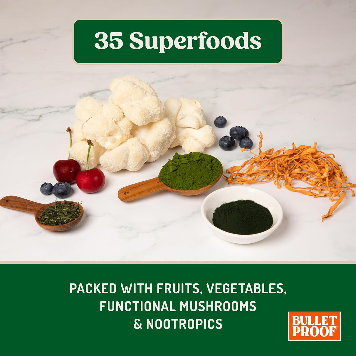 Bulletproof Greens Packets – Daily Superfood & Nootropic Blend, 15 Packets - görsel 5