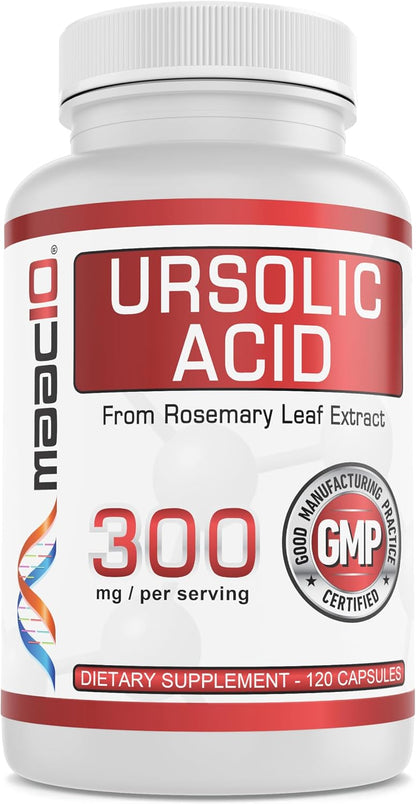 MAAC10 Ursolic Acid 300mg - Derived from Rosemary Extract, AMPK & Sirtuin Activator