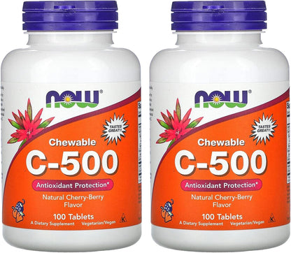 NOW Foods Chewable C-500, Cherry-Berry Flavour