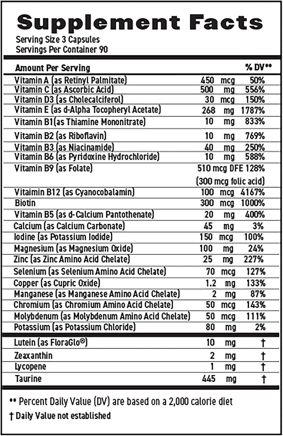 MaxiVision Eye & Body Formula - Based on AREDS 2 Study - 270 Capsules - Eye & Multivitamin Supplement - görsel 2