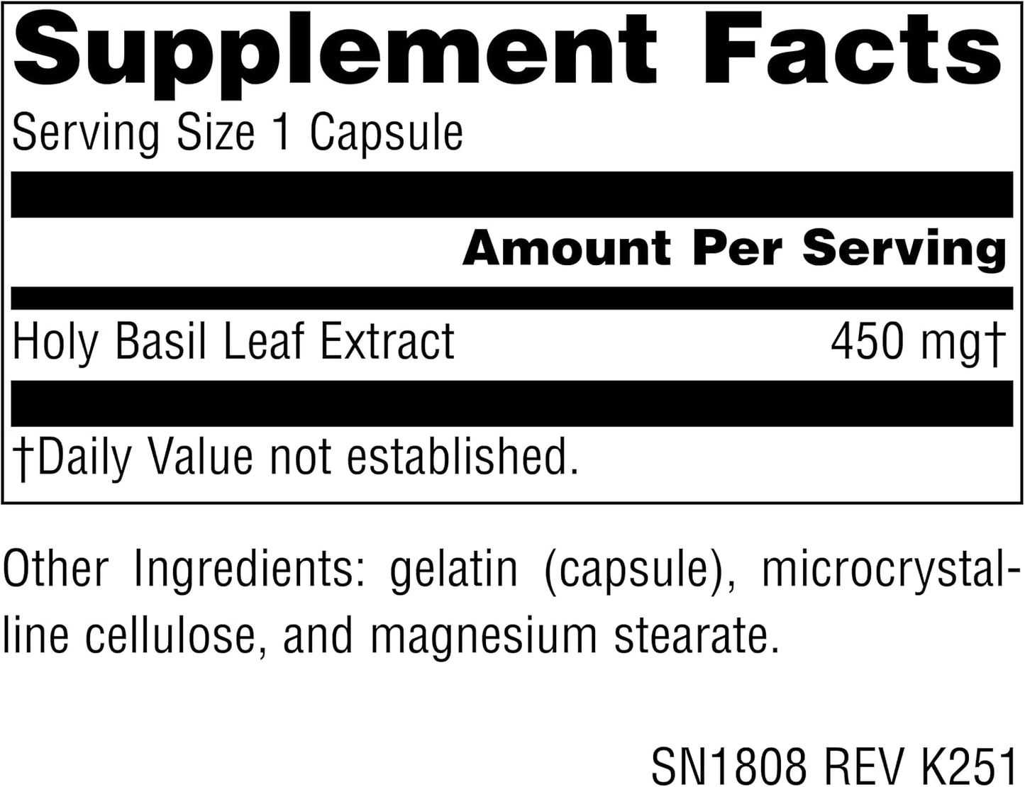 Source Naturals Serene Science Holy Basil Extract 450 mg - 60 Capsules - görsel 2