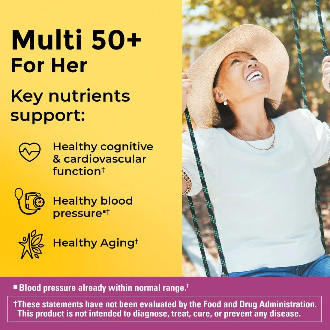 Nature Made Multi for Her 50+ Vitamin & Mineral Tablets, 180 Count (Pack of 2) - görsel 4