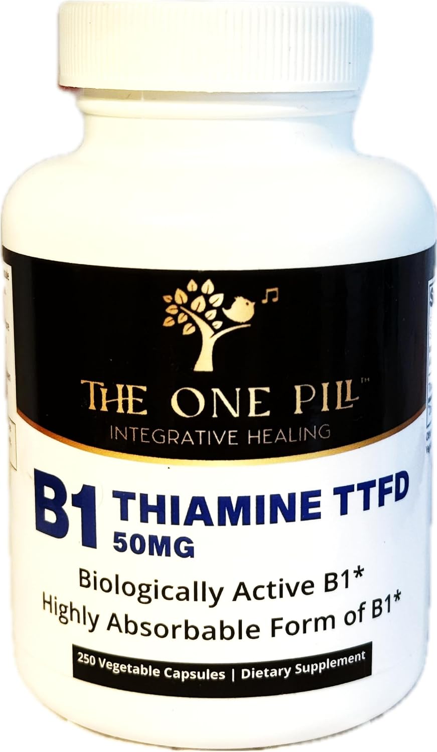 Vitamin B1 Thiamine TTFD - Thiamine Tetrahydrofurfuryl Disulfide, 50 mg, 250 Capsules - görsel 1