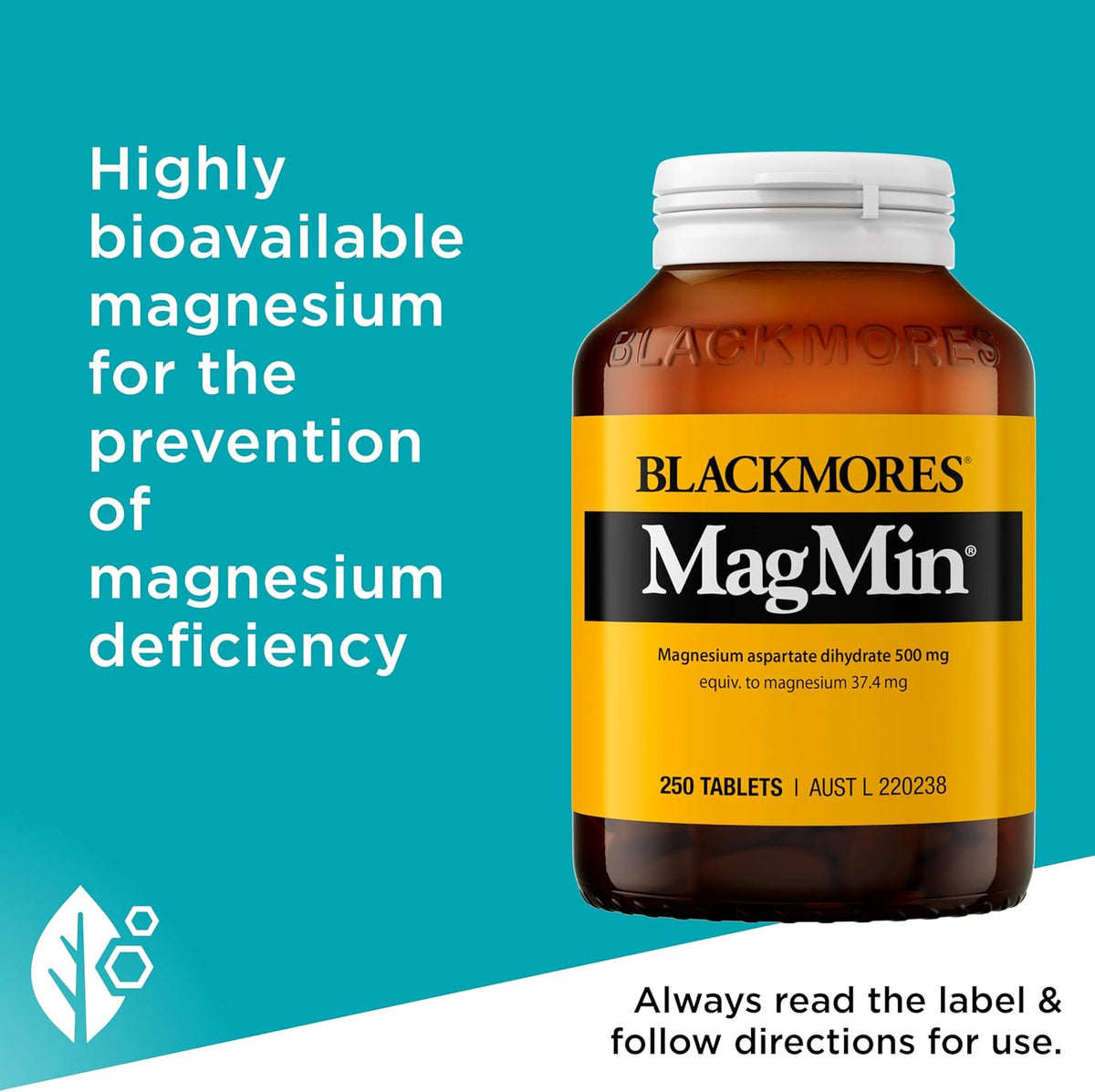 Blackmores Magmin 500mg 250 Tablets - görsel 4