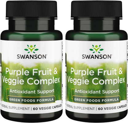 Swanson Whole Food Purple Antioxidants Fruit & Veggie Complex 400 mg, 60 Veg Capsules
