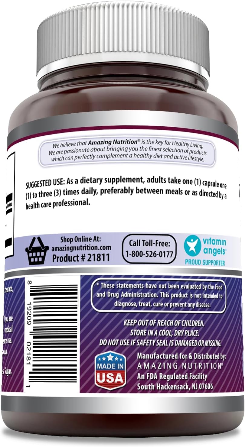 Amazing Formulae L-Tyrosine 500 mg Capsules, 360 Count - görsel 3