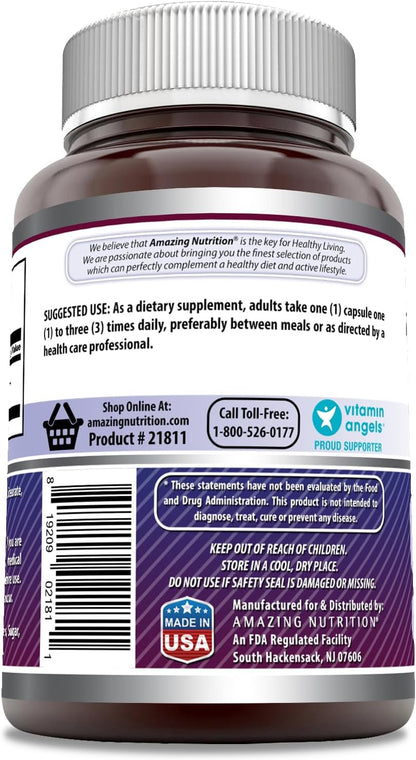Amazing Formulae L-Tyrosine 500 mg Capsules, 360 Count