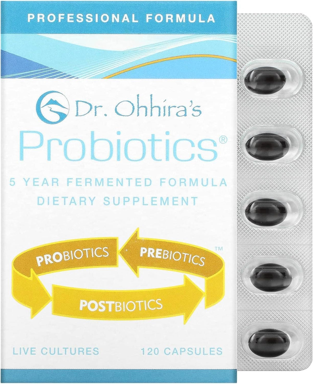 Dr. Ohhira’s Probiotics Professional Formula - 5-Year Fermented Japanese Probiotic with Prebiotics, Probiotics & Postbiotics - 13-Strain Shelf-Stable Gut Support - 120 Vegetarian Softgels - görsel 1