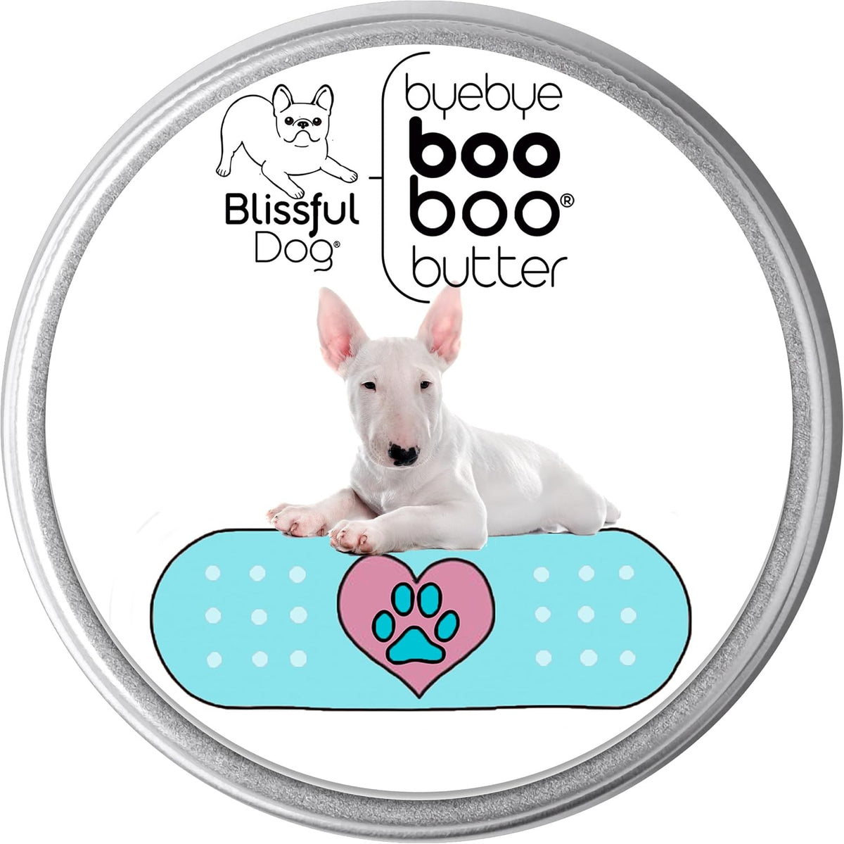 The Blissful Dog 8 oz Tin Bull Terrier Booboo Butter - görsel 1