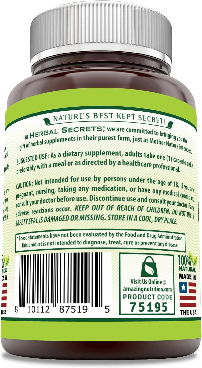 Herbal Secrets Boswellia Serrata Extract | 65% Boswellic Acids | 600mg Per Capsule | 60 Capsules | Non-GMO | Gluten-Free | Made in USA - görsel 3