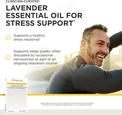 Integrative Therapeutics Lavela WS 1265 - Silexan Food Supplement for Sleep & Stress Support* - Lavender Essential Oil - 60 Softgels