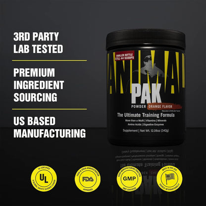 Animal Pak – All-in-One Vitamin & Supplement Powder – Orange Crushed – 44 Servings