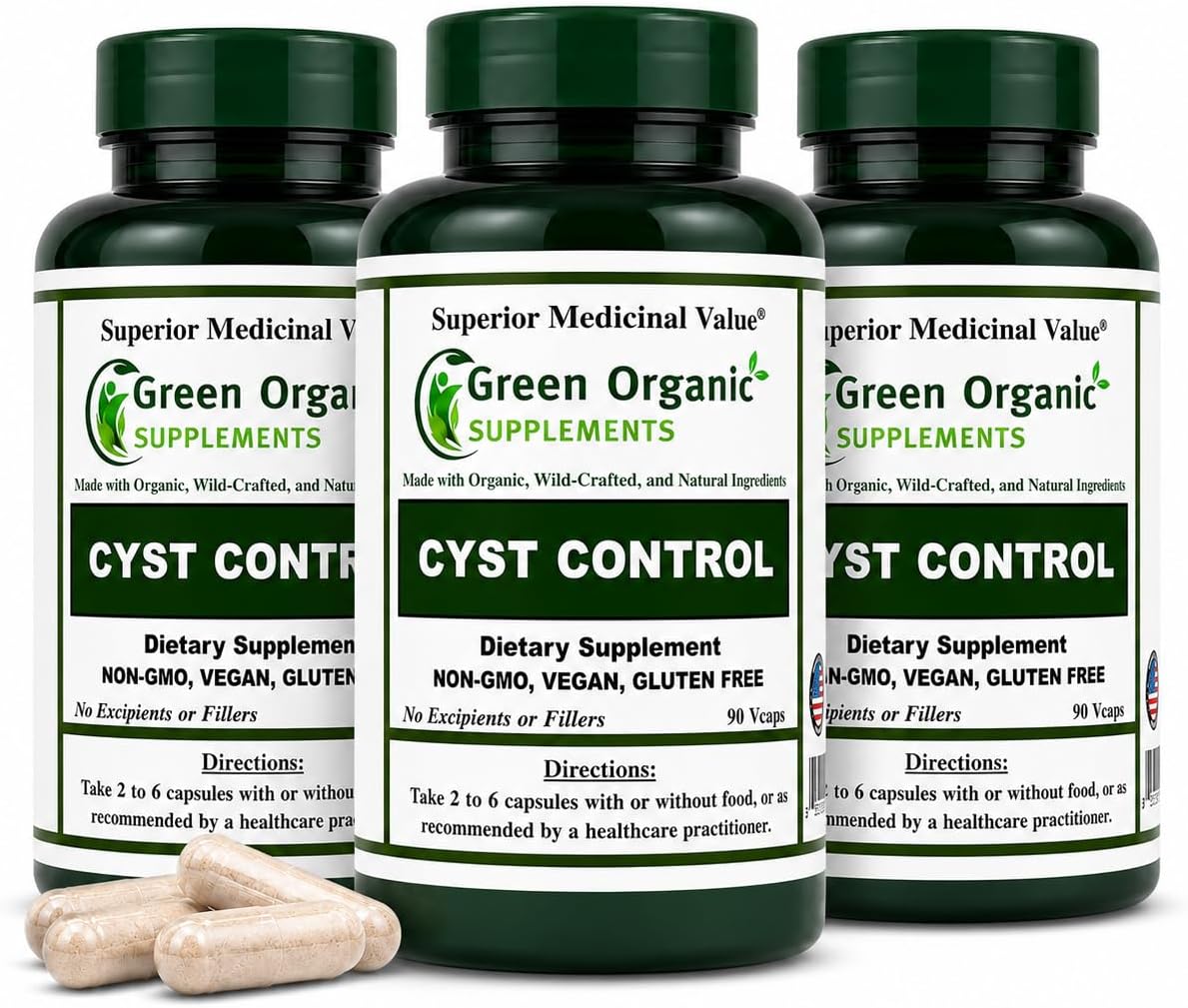 Green Organic Supplements Breast Cyst Support - 90 Vegetable Capsules - görsel 10