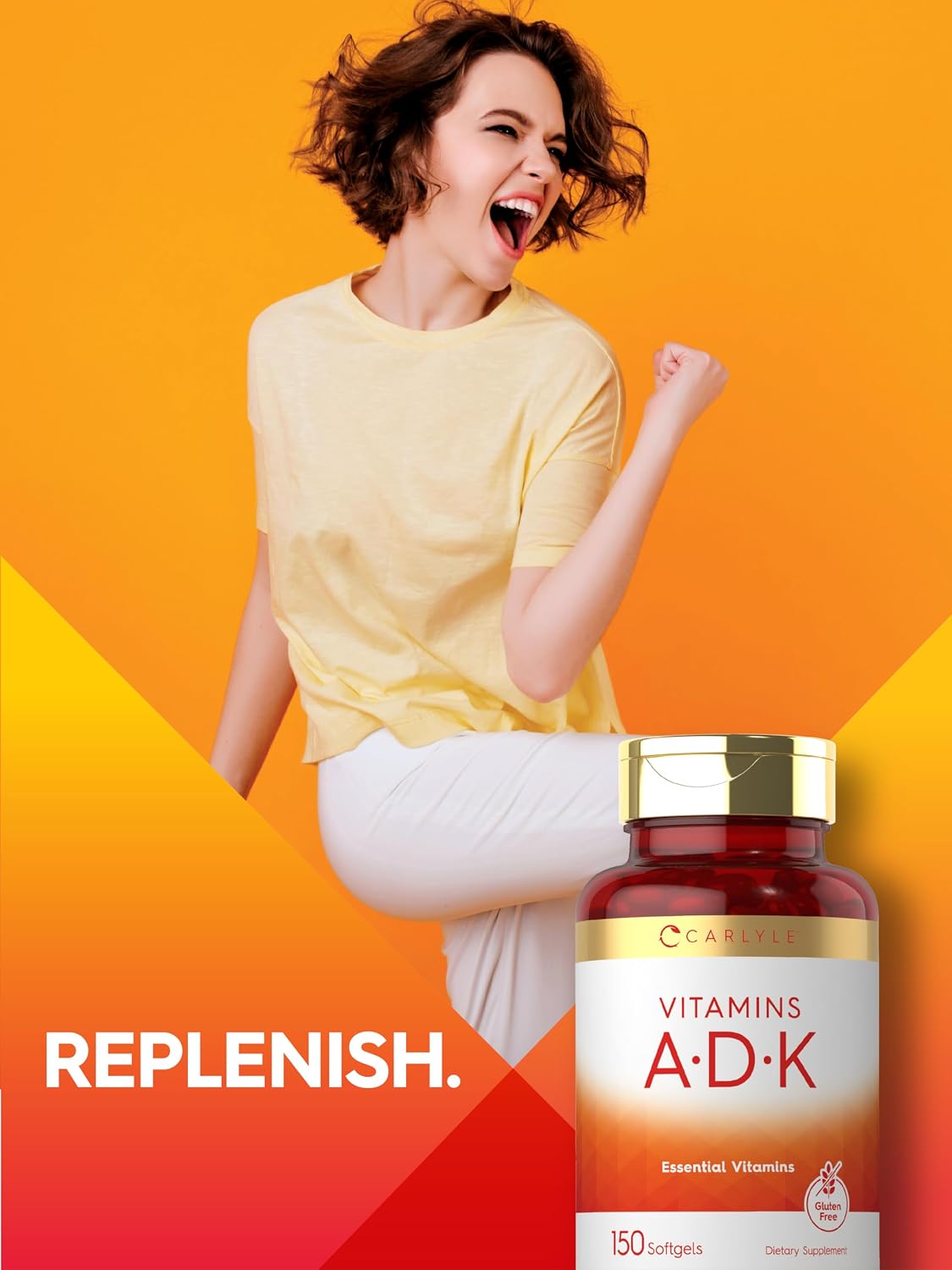 Carlyle Vitamin ADK Supplement | 150 Softgels | Vitamins A, D3, K1, K2 | Non-GMO, Gluten Free - görsel 6
