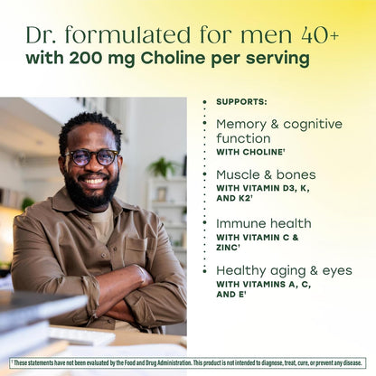 MegaFood Men's 40+ Advanced Multivitamin – 120 Tablets (60 Servings)