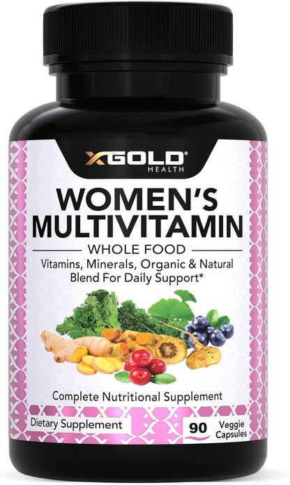 Vegan Women's Daily Multivitamin 50 Plus - Organic Wholefood Based - 90 Capsules