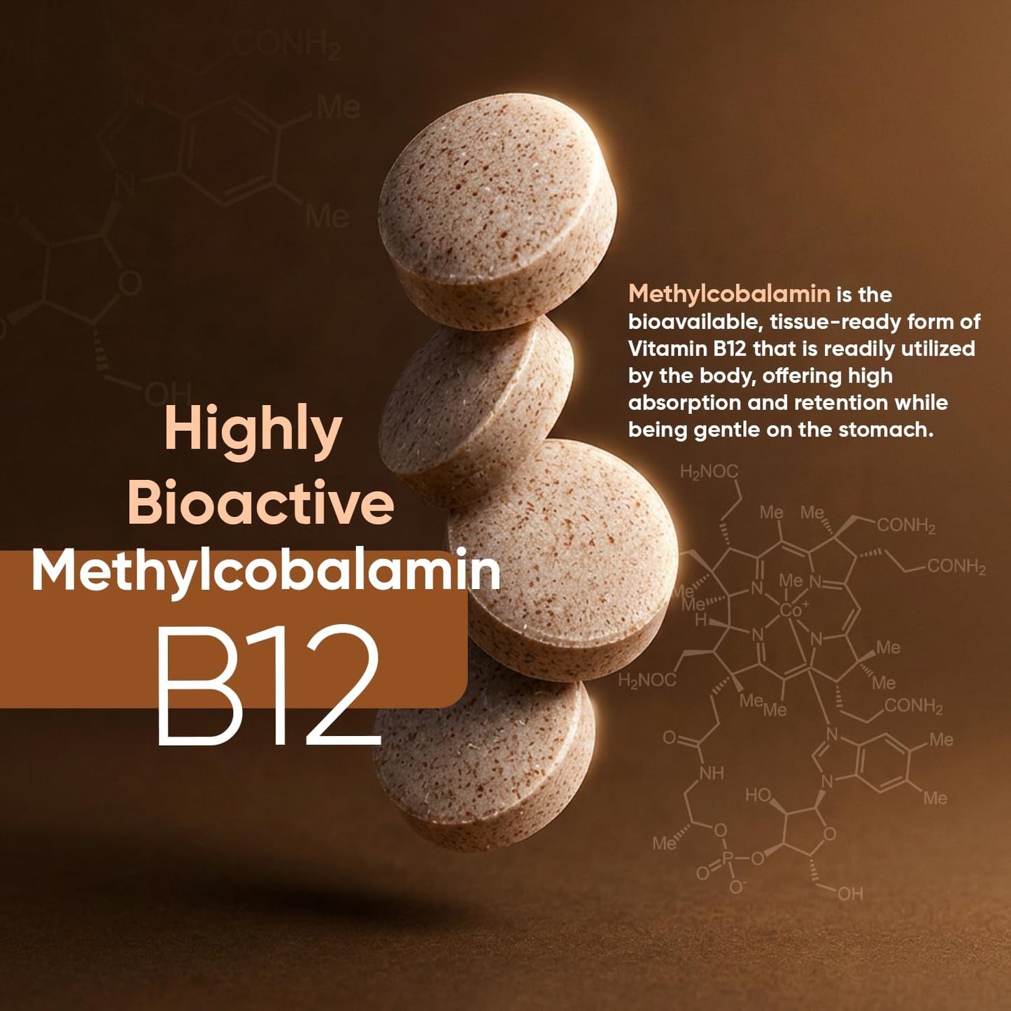 WeightWorld Vitamin B12 1000 mcg - 450 Mini Tablets - Methylcobalamin - görsel 4