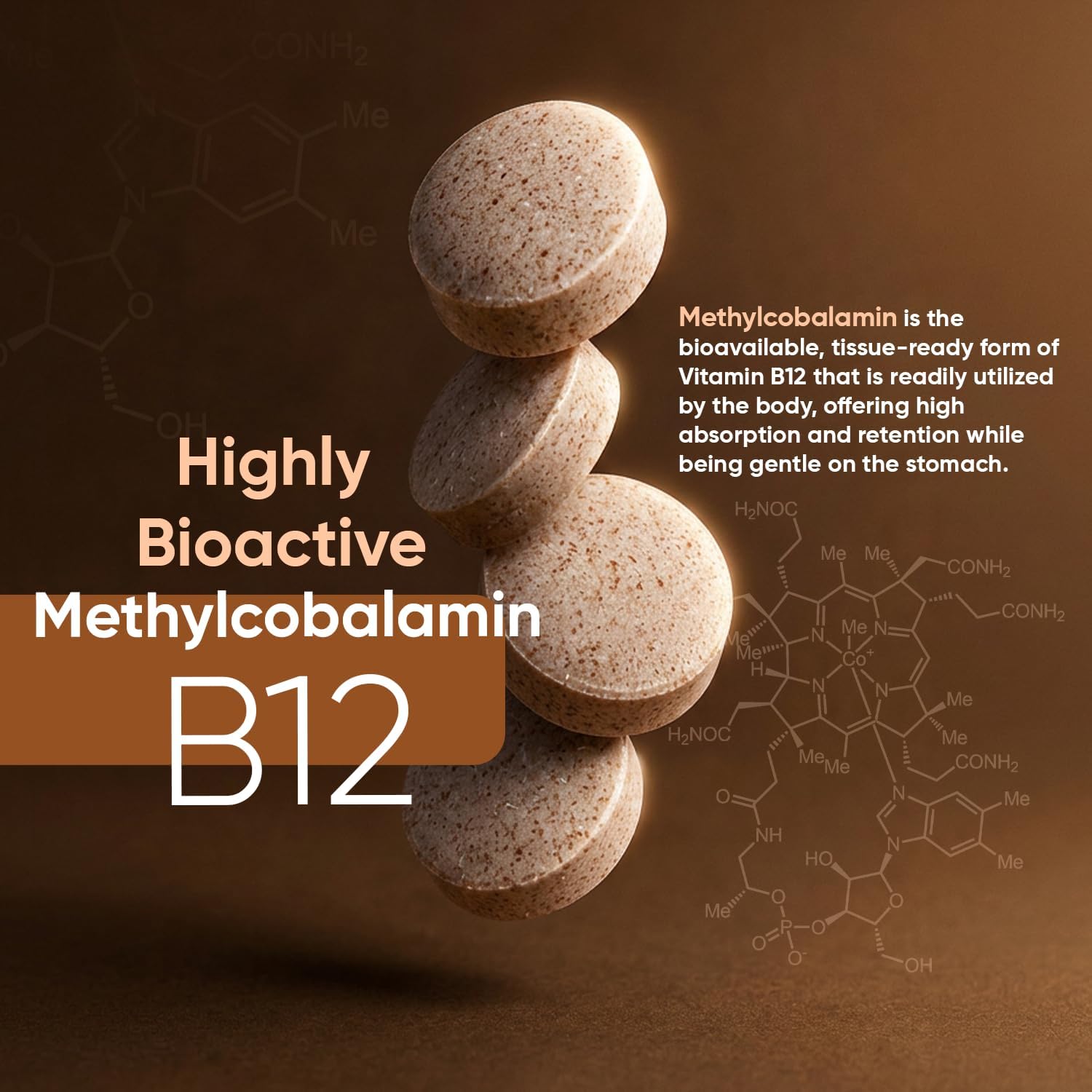 WeightWorld Vitamin B12 1000 mcg - 450 Mini Tablets - Methylcobalamin - görsel 4
