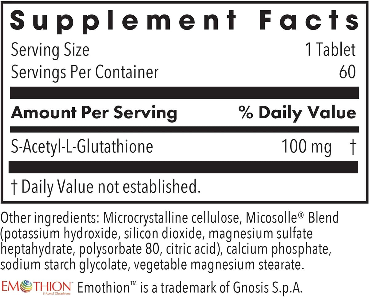 ARG Acetyl-Glutathione 100 mg – 60 Tablets - görsel 2