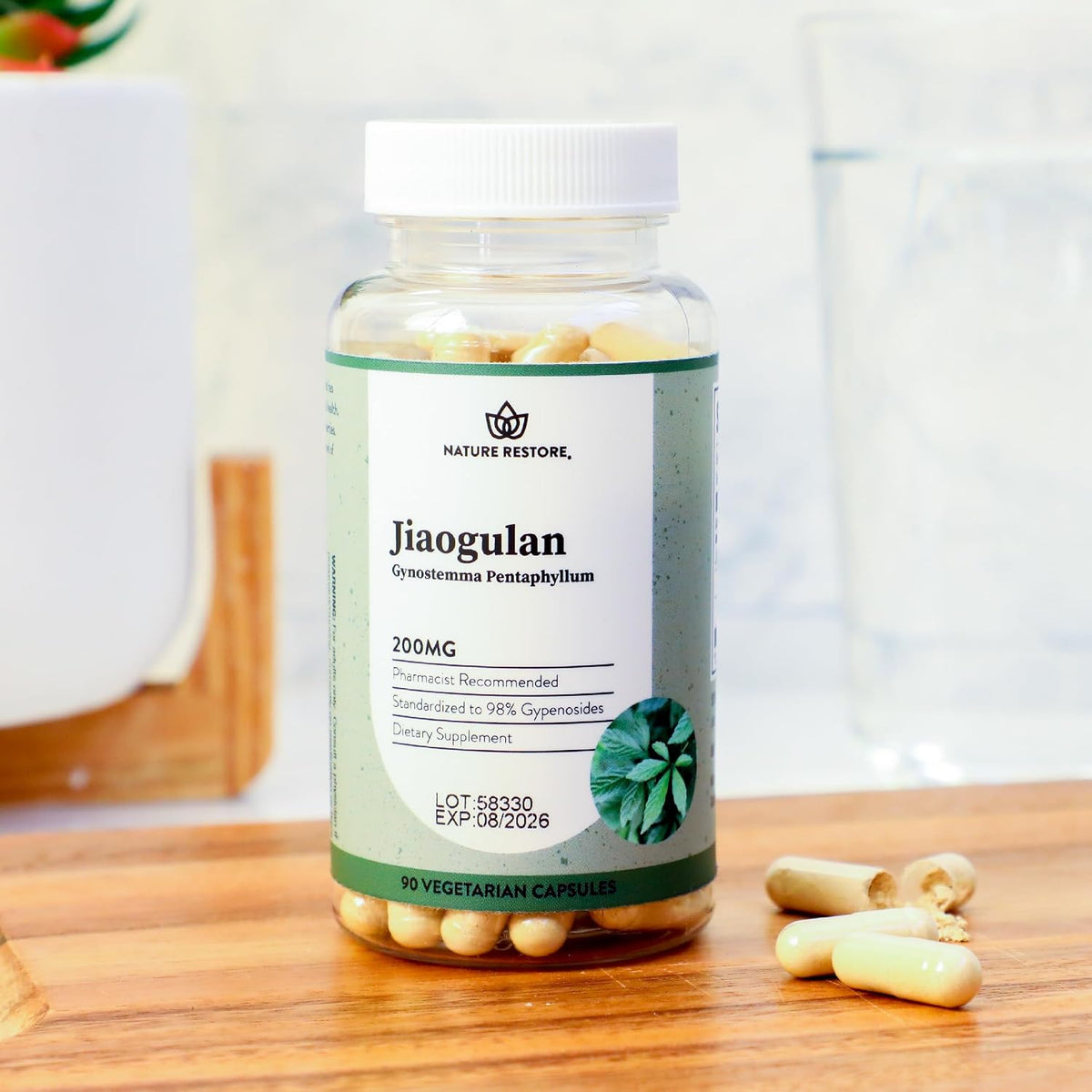 Jiaogulan Extract Supplement – 98% Gypenosides, Natural AMPK Activator, 90 Vegan Capsules - görsel 4