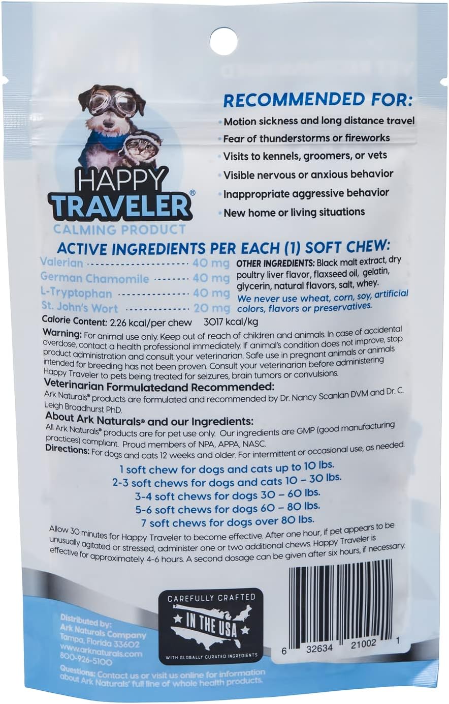 Ark Naturals Happy Traveller Calming Chews for Dogs (Bundle Pack) - görsel 3
