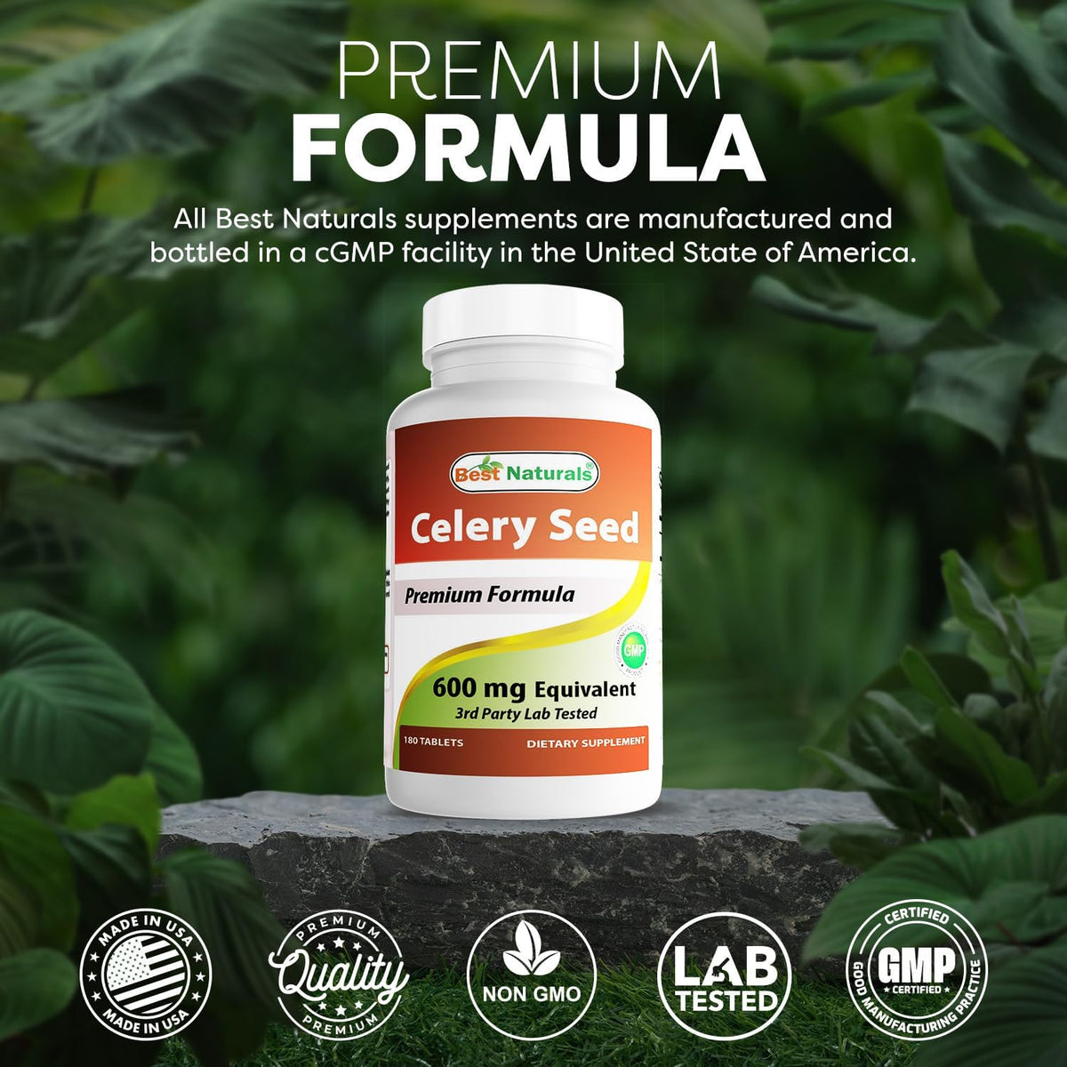 Best Naturals Celery Seed 600 mg Tablets, 180 Count - görsel 5