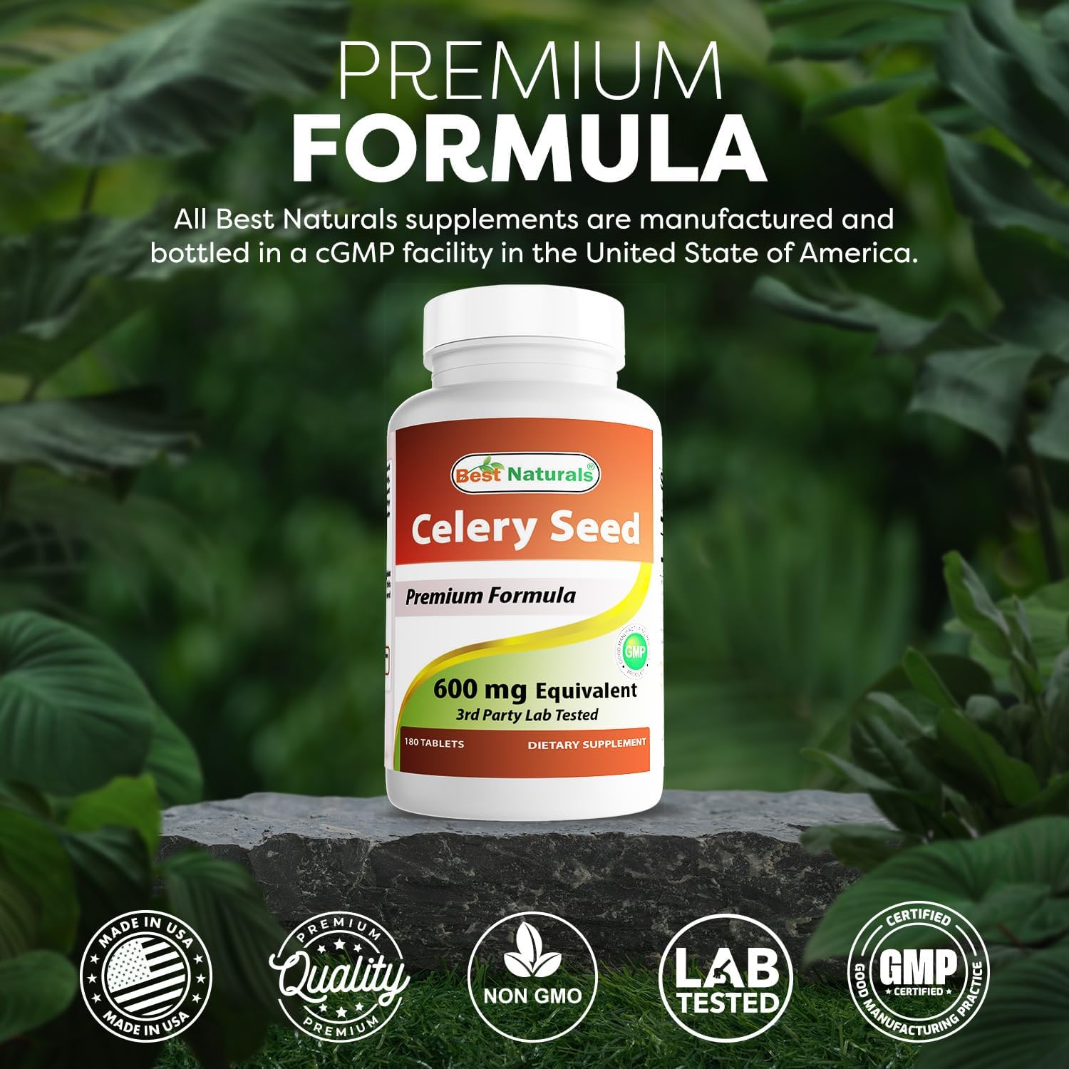 Best Naturals Celery Seed 600 mg – 180 Tablets (Pack of 3) - görsel 5