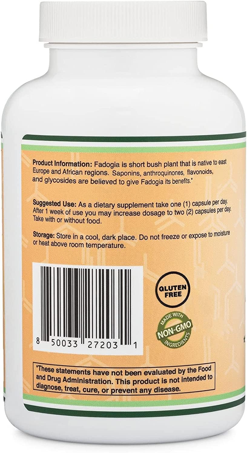Fadogia Agrestis 600mg Per Serving (180 Capsules) - Double Wood Supplements - görsel 6