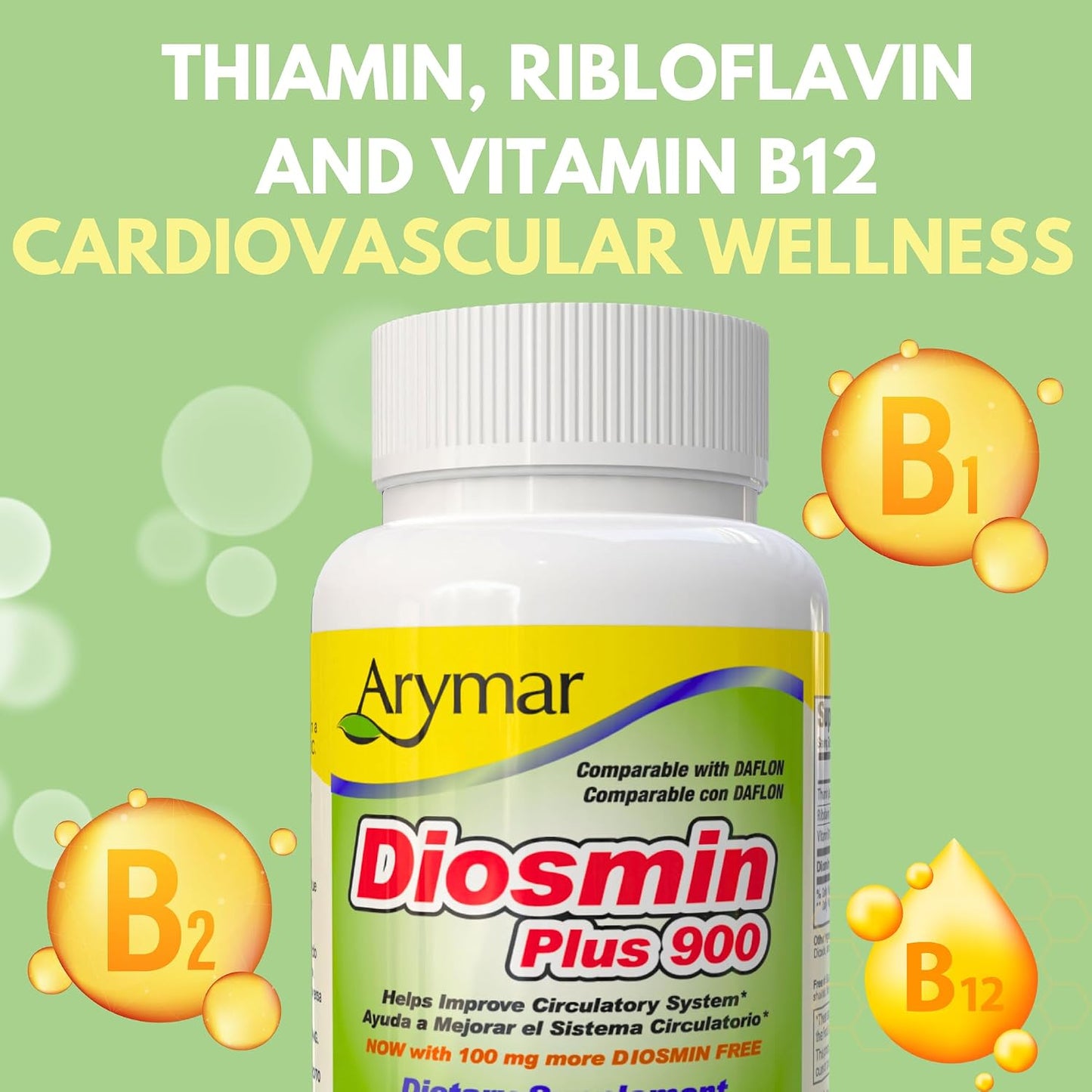 Arymar Diosmin Plus 900 – Circulatory Support – 60 Capsules - görsel 2