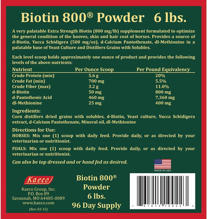 Biotin 800 Powder, 2.72 kg