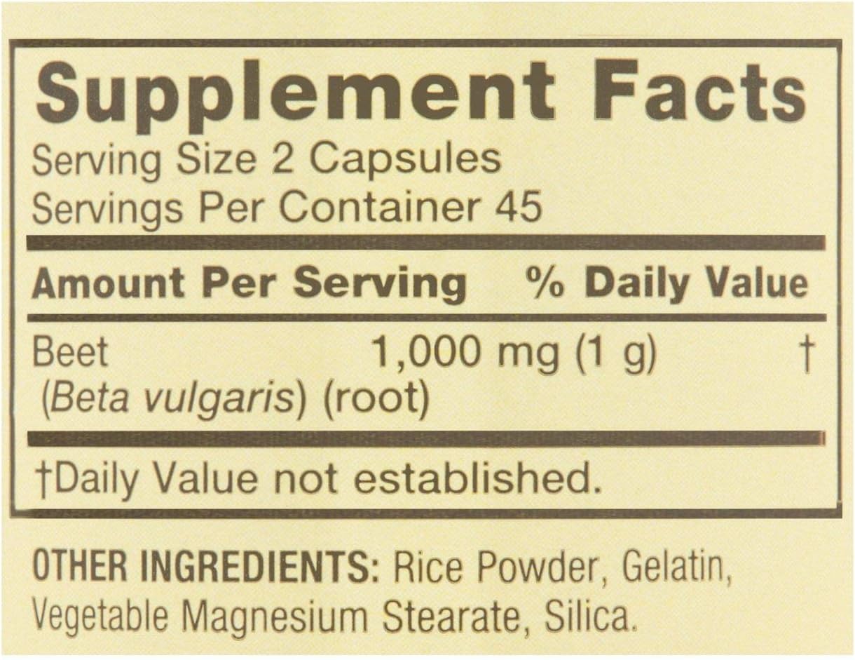 Spring Valley Beetroot 1000mg Food Supplement, 90 Capsules - görsel 2