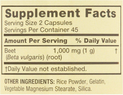 Spring Valley Beetroot 1000mg Food Supplement, 90 Capsules