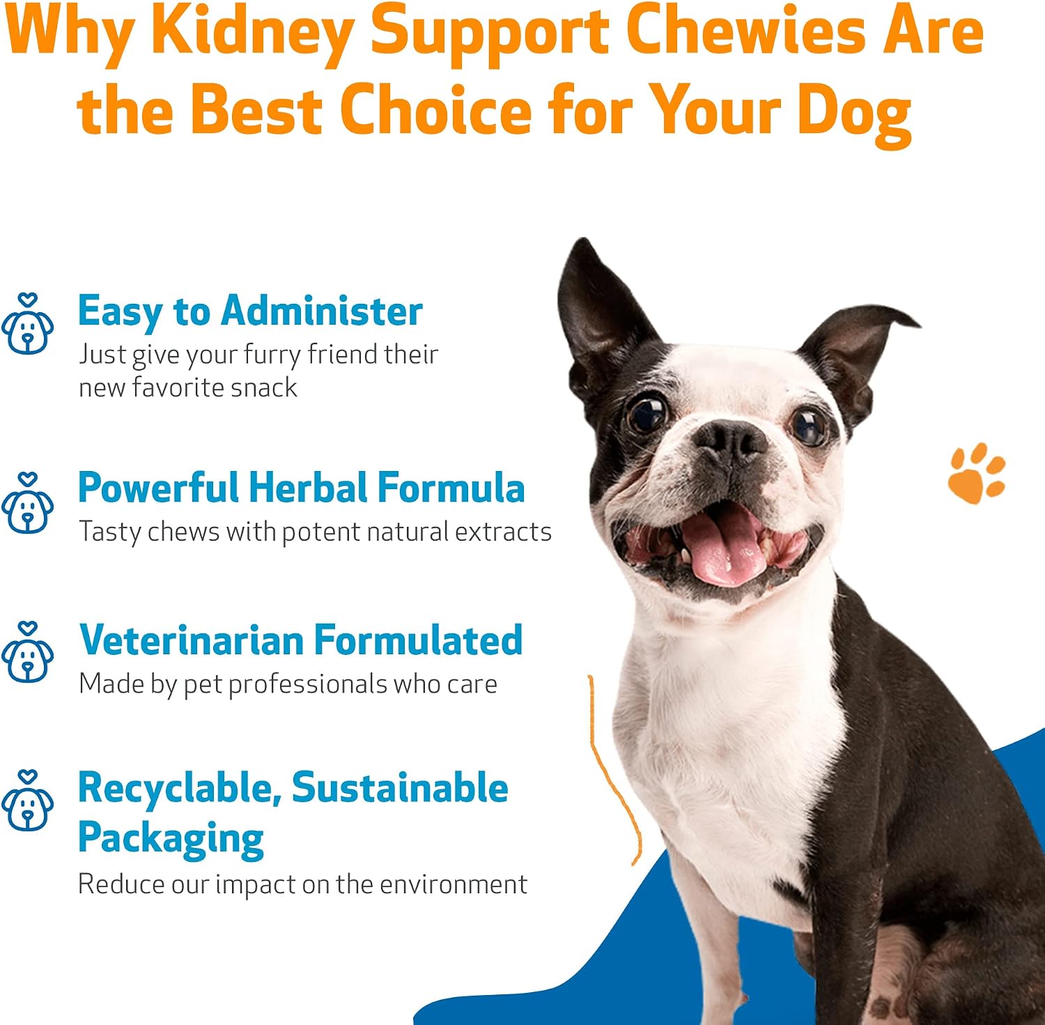 Pet Wellbeing Kidney Support Chewies for Dogs – Vet-Formulated Herbal Soft Chews – 90 Count - görsel 4
