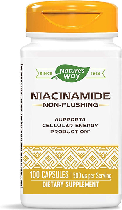 Nature's Way Niacinamide 500mg - 100 Capsules (Pack of 4)