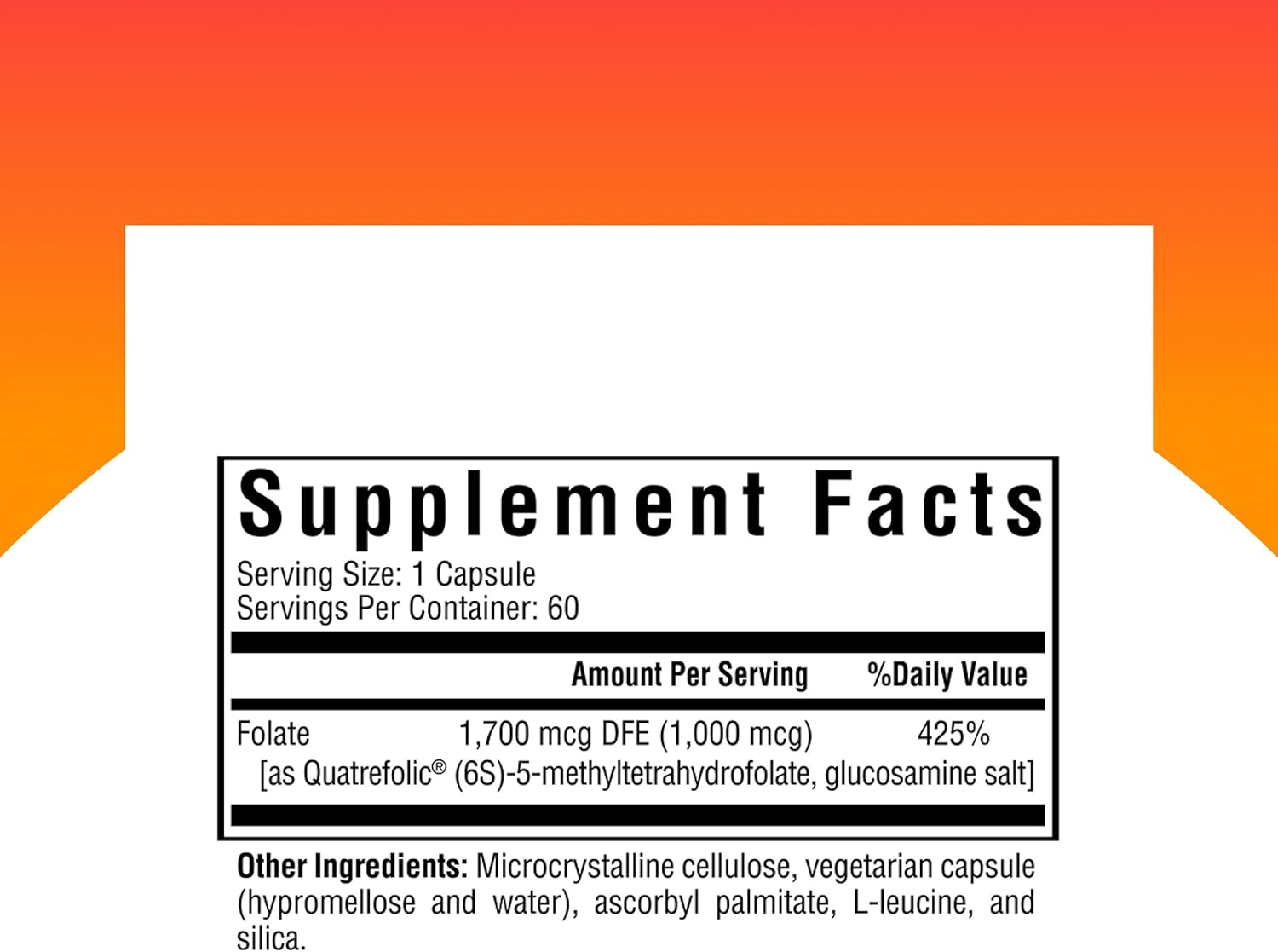 Seeking Health L-Methylfolate 1mg – Supports Healthy MTHFR, Mood, and Methylation – 60 Capsules - görsel 2