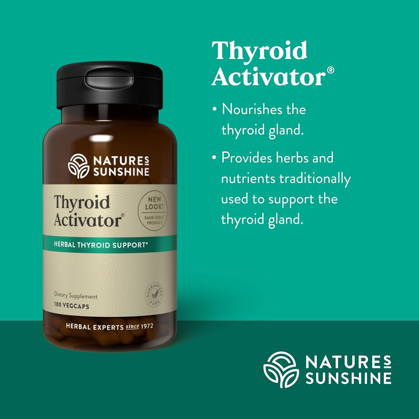 Nature's Sunshine Thyroid Activator - 100 Capsules - görsel 4