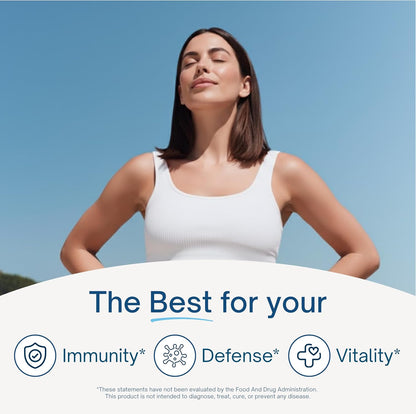 8 in 1 Immune Support Supplement – Daily Immunity Capsules for Adults – Immune System Support with L-Lysine, Vitamin D and Zinc for Men & Women, 60 Capsules