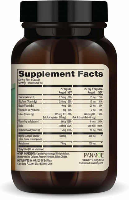 Dr. Mercola Vitamin B Complex with Benfotiamine – Supports Cellular, Brain & Immune Function – Non-GMO, Gluten-Free & Soya-Free – 60 Capsules