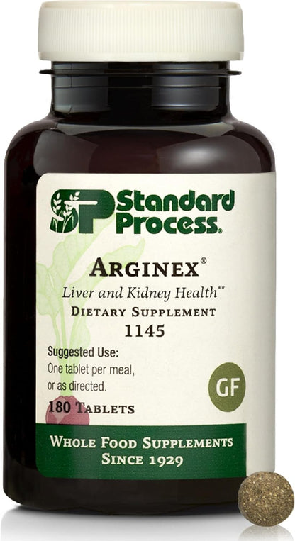 Standard Process Arginex - Liver & Kidney Support Supplement - Daily Immune System Support - Gluten-Free, Dairy-Free & Soya-Free - 180 Tablets