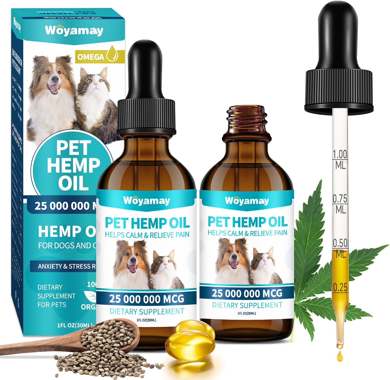 Woyamay Camling Oil for Dogs and Cats – Rich in Omega 3, 6, 9 and Organic Extract (4 Pack) - görsel 7
