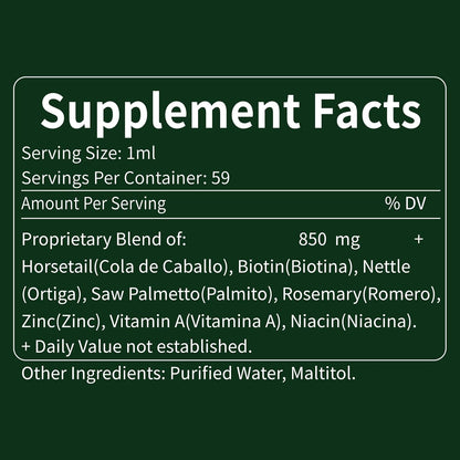 Herbmood Horsetail Hair, Skin & Nail Liquid Drops with Biotin & Rosemary - 60ml – Image 7