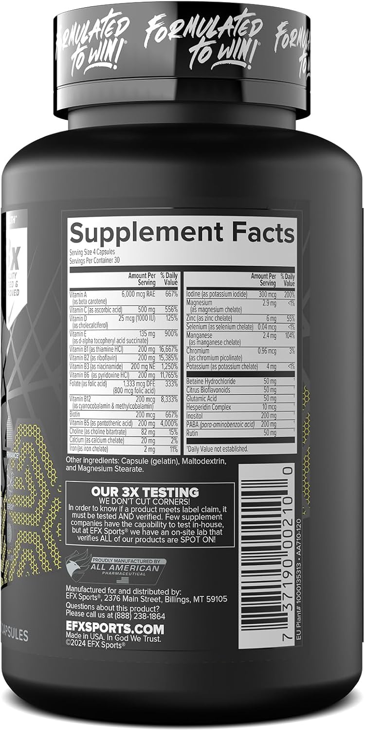 EFX Sports Vita Drive | Multivitamin for Athletes | 120 Capsules - görsel 8