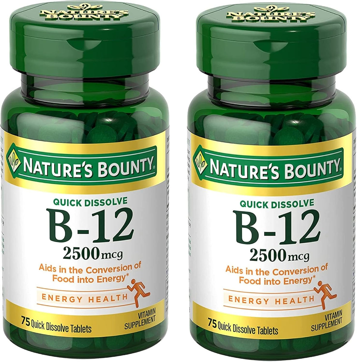 Nature's Bounty Quick Dissolve Vitamin B12 2500mcg, 300 Sublingual Tablets - görsel 3
