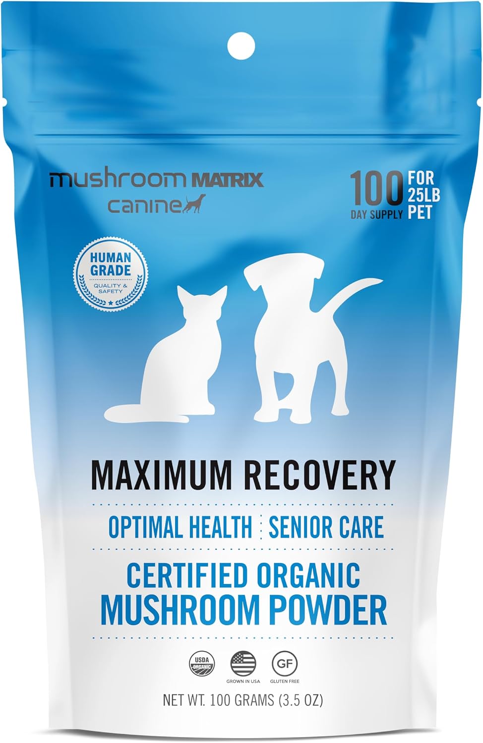 Mushroom Matrix Pet – Canine Maximum Recovery Organic Mushroom Powder, 100g - görsel 1