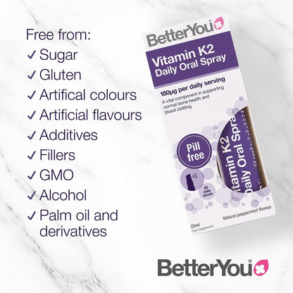 BetterYou Vitamin K2 Daily Oral Spray, 25ml