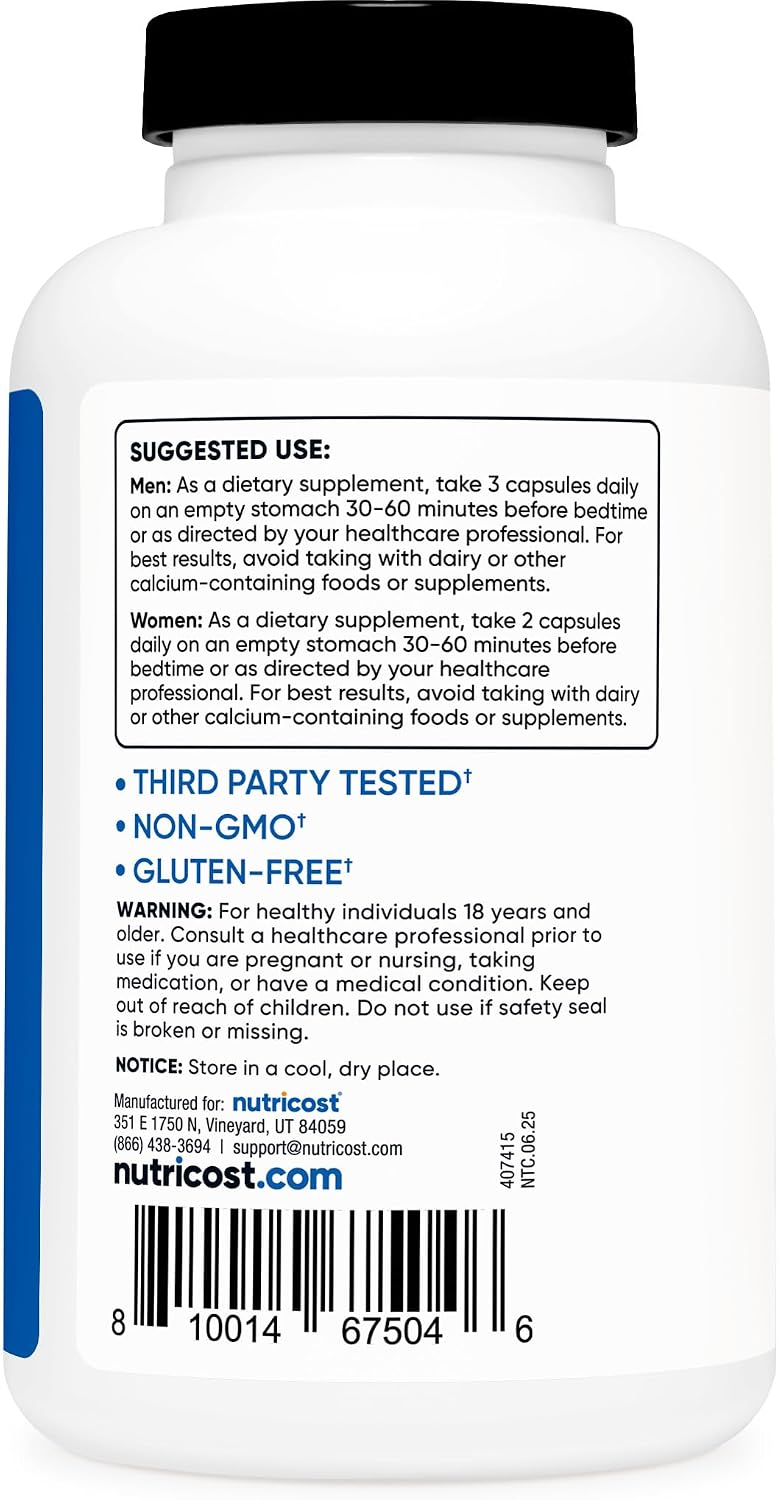 Nutricost ZMA 180 Capsules - görsel 4